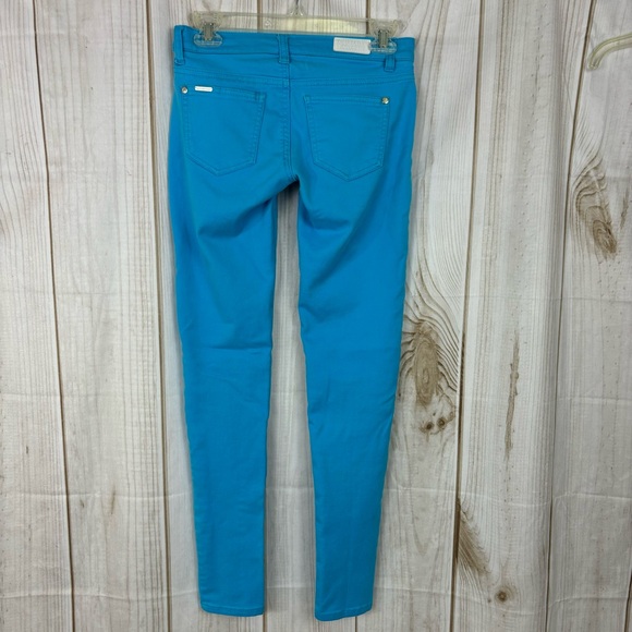 Celebrity Pink Jeans Low Rise Skinny Stretchy Comfort Pants Teal Size 1 Juniors - Picture 2 of 13